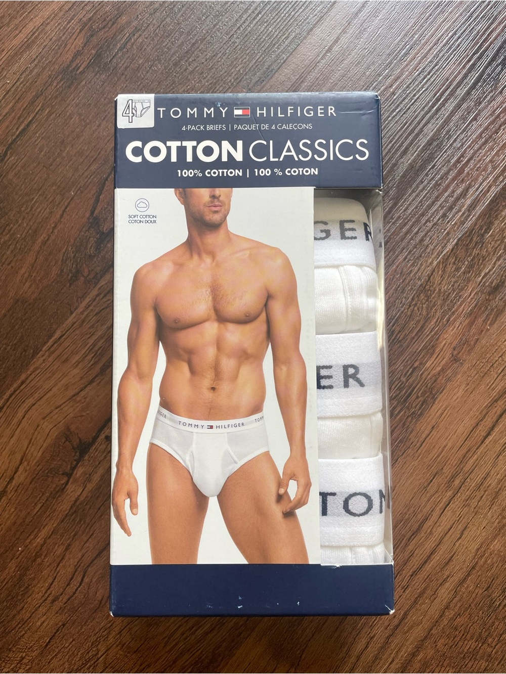Tommy Hilfiger READ Men's MEDIUM 100% Cotton Classics 3 Pack White Briefs NWT